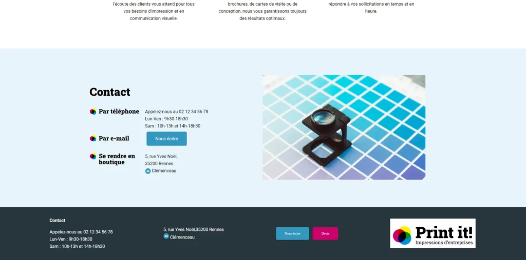 section contact du site print it